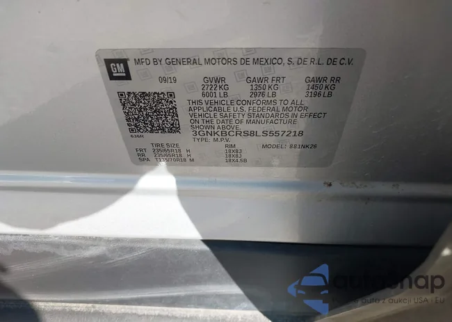 3GNKBCRS8LS557218: 37946117