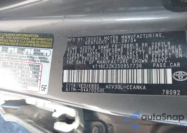 4T1BE32K25U957736: 37960647