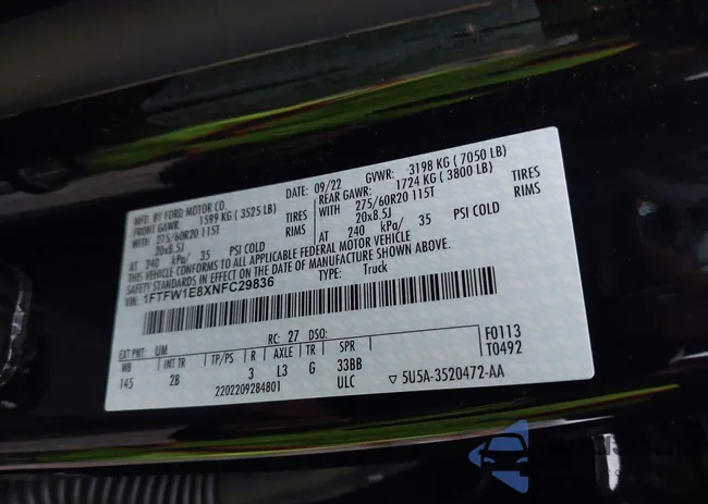 1FTFW1E8XNFC29836: 37981896