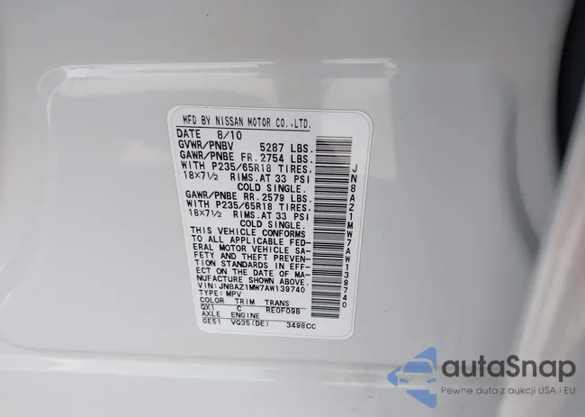 JN8AZ1MW7AW139740: 37997933