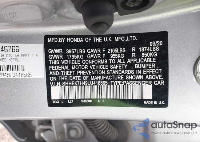 SHHFK7H49LU418565: 37998433