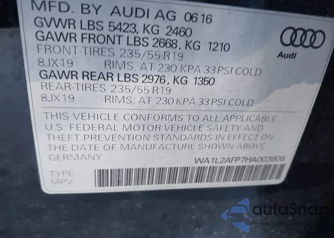 WA1L2AFP7HA003608: 38005334