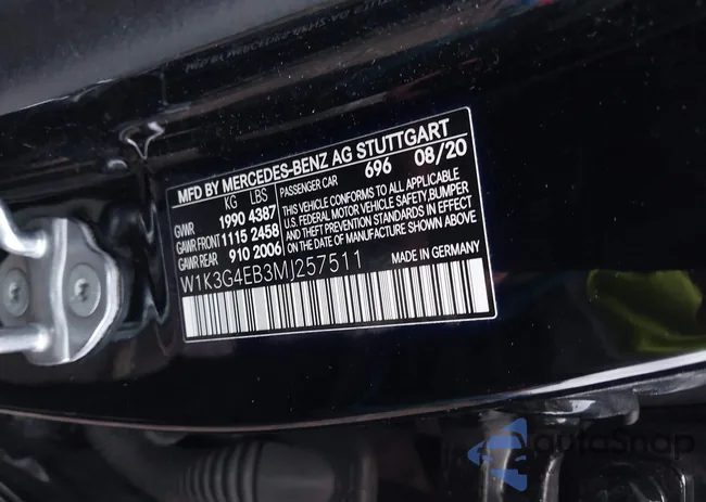 W1K3G4EB3MJ257511: 38010002