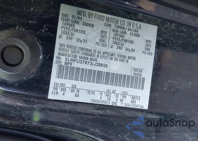 5LMFU27R73LJ28858: 38025316