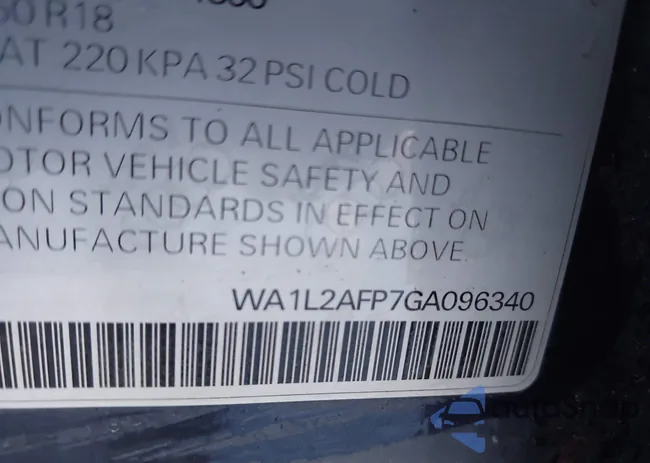 WA1L2AFP7GA096340: 38076988