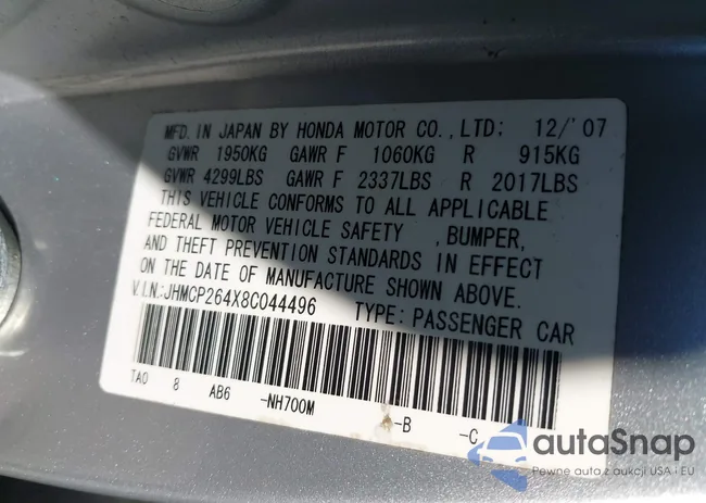 JHMCP264X8C044496: 38097336