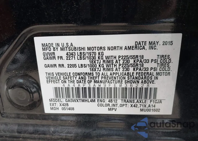 4A4AP3AW9FE036228: 38107305