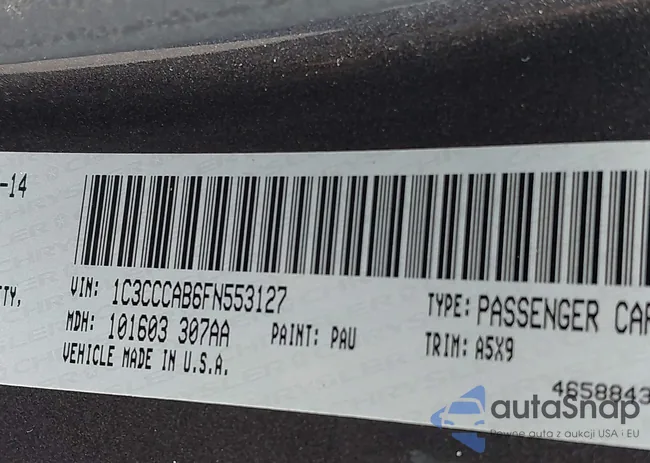 1C3CCCAB6FN553127: 38132632