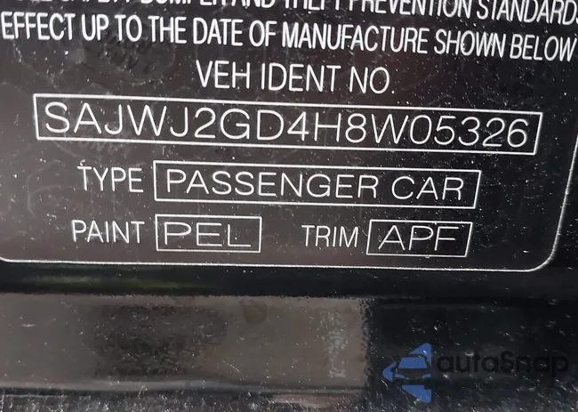 SAJWJ2GD4H8W05326: 38135328