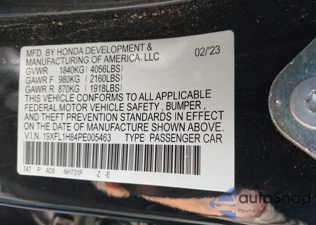 19XFL1H84PE005463: 38141008