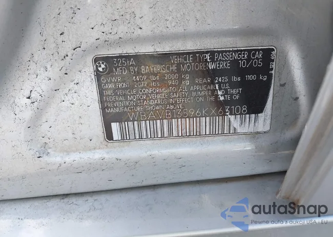 WBAVB13596KX63108: 38149992