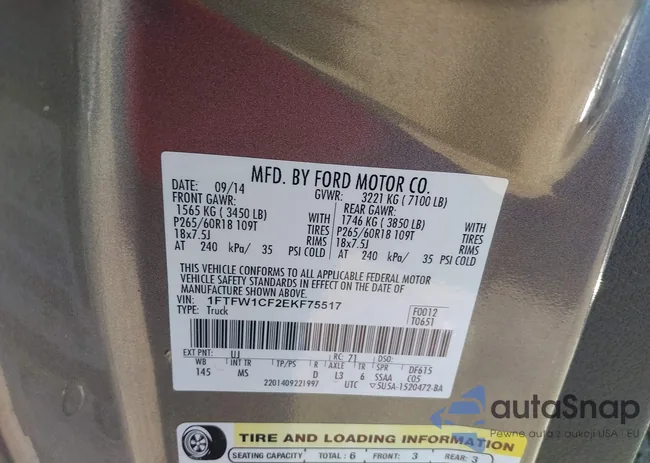 1FTFW1CF2EKF75517: 38158899