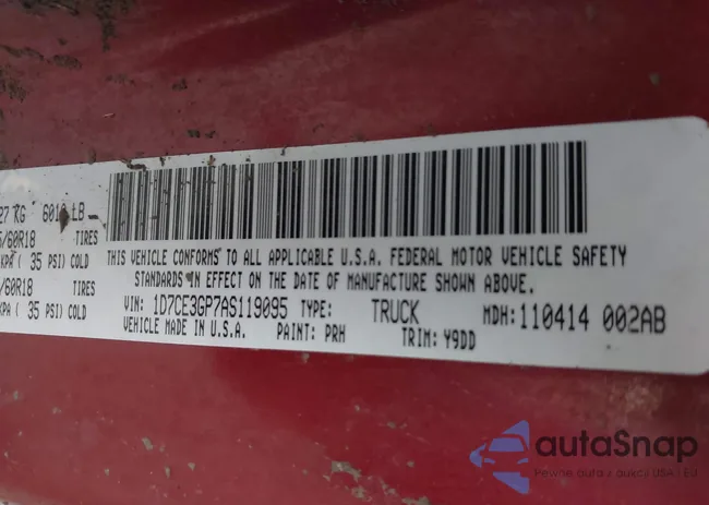 1D7CE3GP7AS119095: 38194290