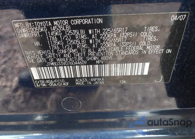 JTMBD33V076044609: 38199081