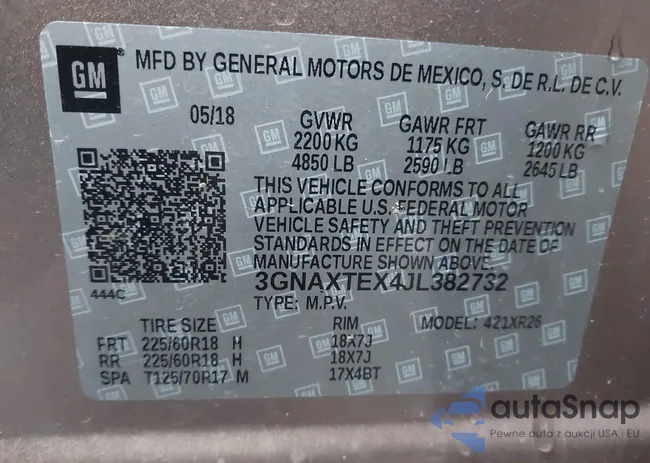 3GNAXTEX4JL382732: 38201889