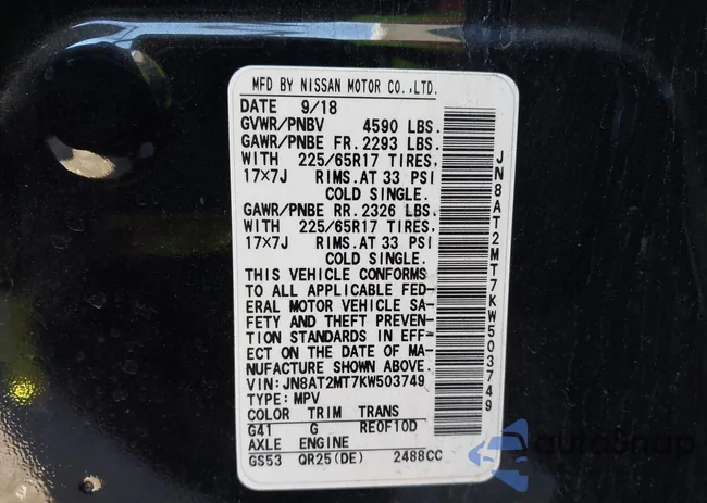 JN8AT2MT7KW503749: 38208335