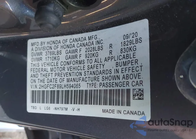 2HGFC2F89LH594065: 38208843