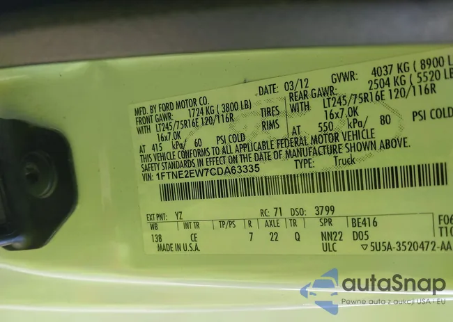 1FTNE2EW7CDA63335: 38209774