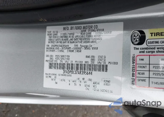 3FADP0L37AR395644: 38213998