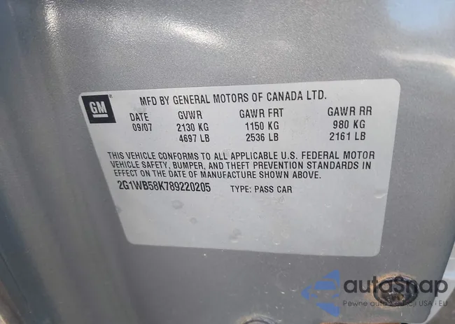 2G1WB58K789220205: 38216725