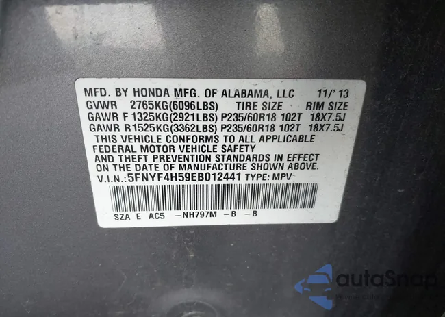 5FNYF4H59EB012441: 38219643