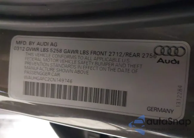 WAUHGAFC2CN149746: 38218943