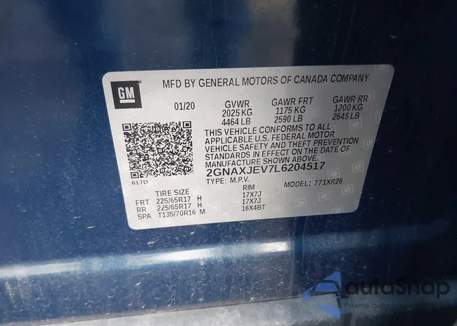 2GNAXJEV7L6204517: 38220629