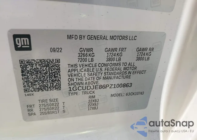 1GCUDJE86PZ100863: 38230470