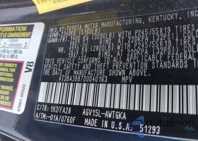 4T3BA3BB7DU040163: 38229942