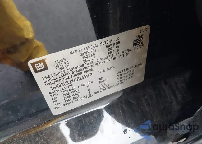 1GKS2CKJXHR249153: 38252172