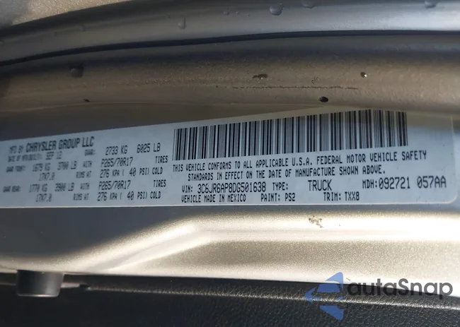 3C6JR6AP8DG501638: 38264197