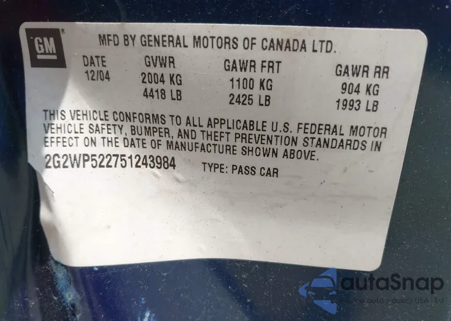 2G2WP522751243984: 38269379