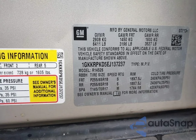 1GKKRPKD5EJ137237: 38272036