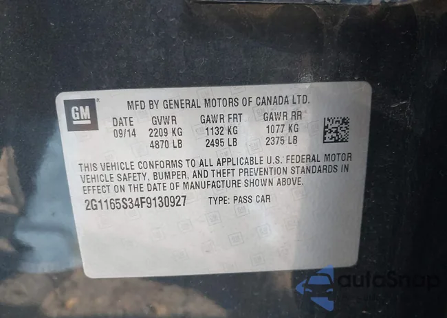 2G1165S34F9130927: 38286136