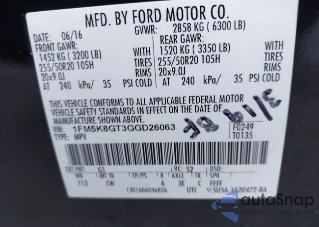 1FM5K8GT3GGD26063: 38287775