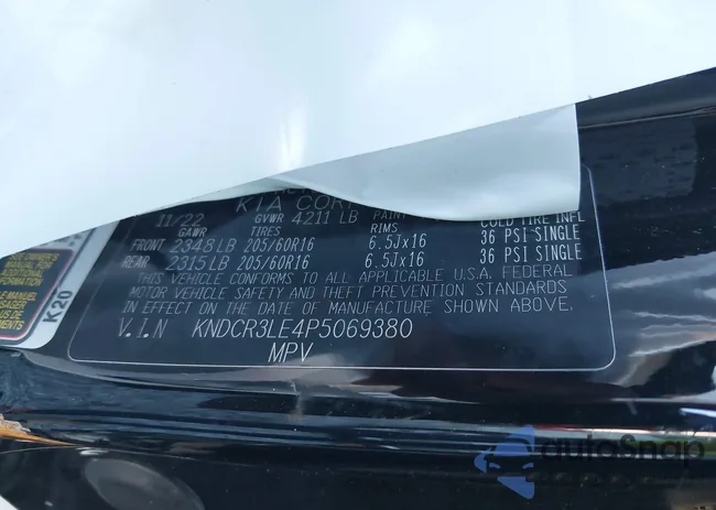 KNDCR3LE4P5069380: 38292819