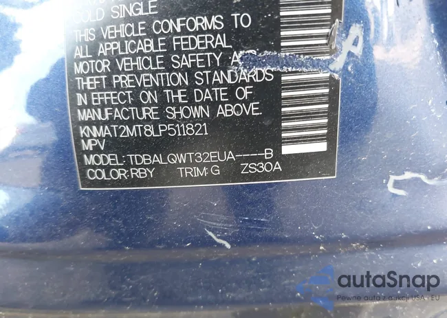 KNMAT2MT8LP511821: 38300255