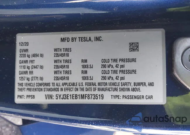 5YJ3E1EB1MF873519: 38300374