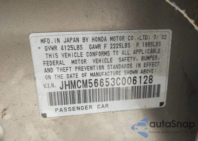 JHMCM56653C006128: 38300405