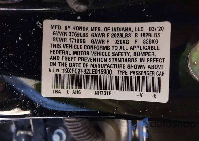 19XFC2F82LE015900: 38304221