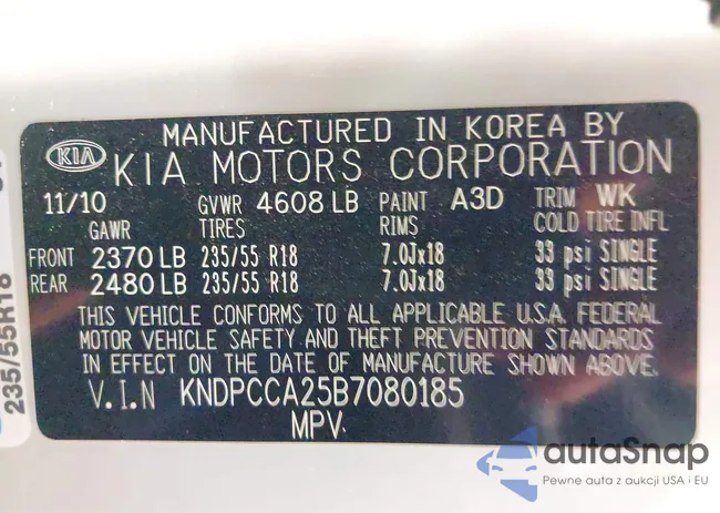 KNDPCCA25B7080185: 38304874