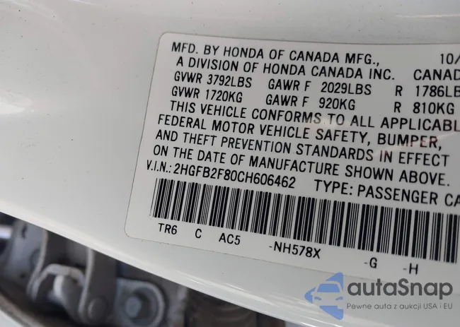 2HGFB2F80CH606462: 38305009