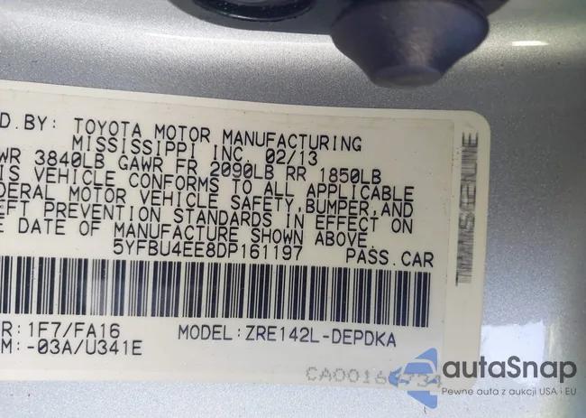 5YFBU4EE8DP161197: 38305326