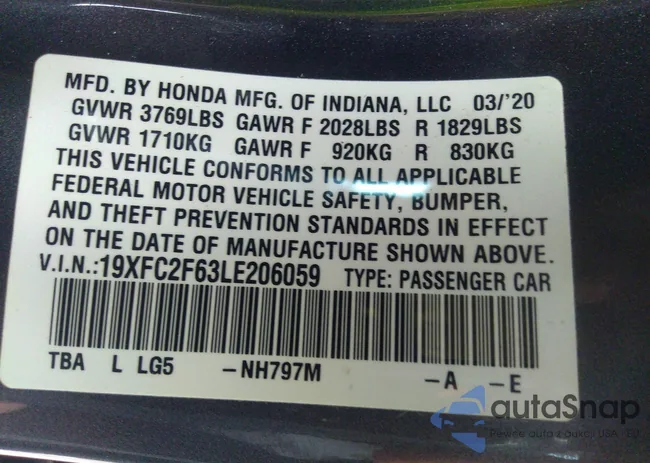 19XFC2F63LE206059: 38310756