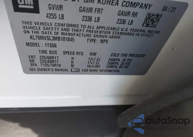 KL79MVSL3MB181845: 38332808