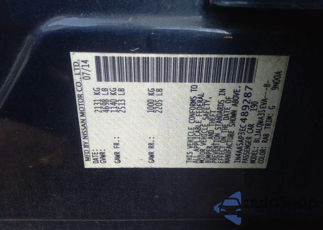 1N4AA5AP3EC489287: 38334398