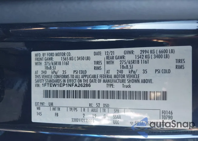 1FTEW1EP1NFA26286: 38340143