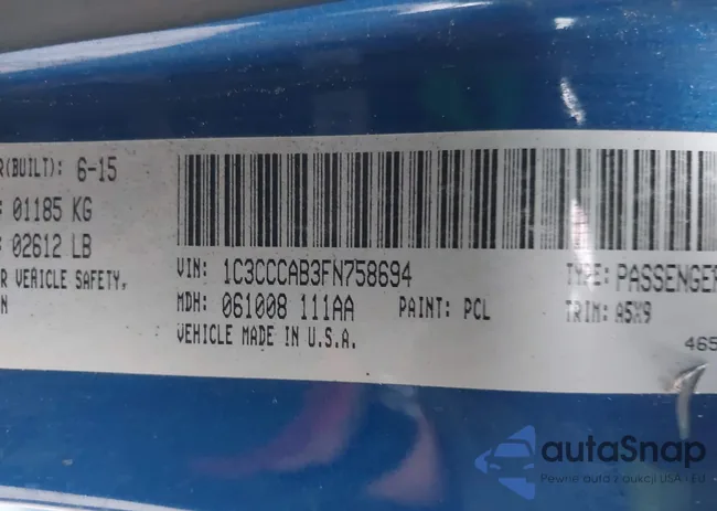 1C3CCCAB3FN758694: 38360655