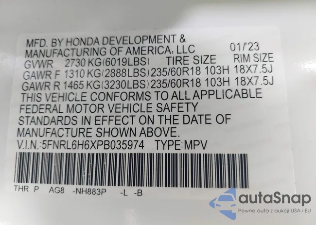 5FNRL6H6XPB035974: 38370653