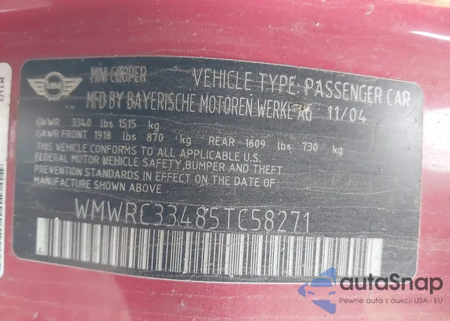 WMWRC33485TC58271: 38373114